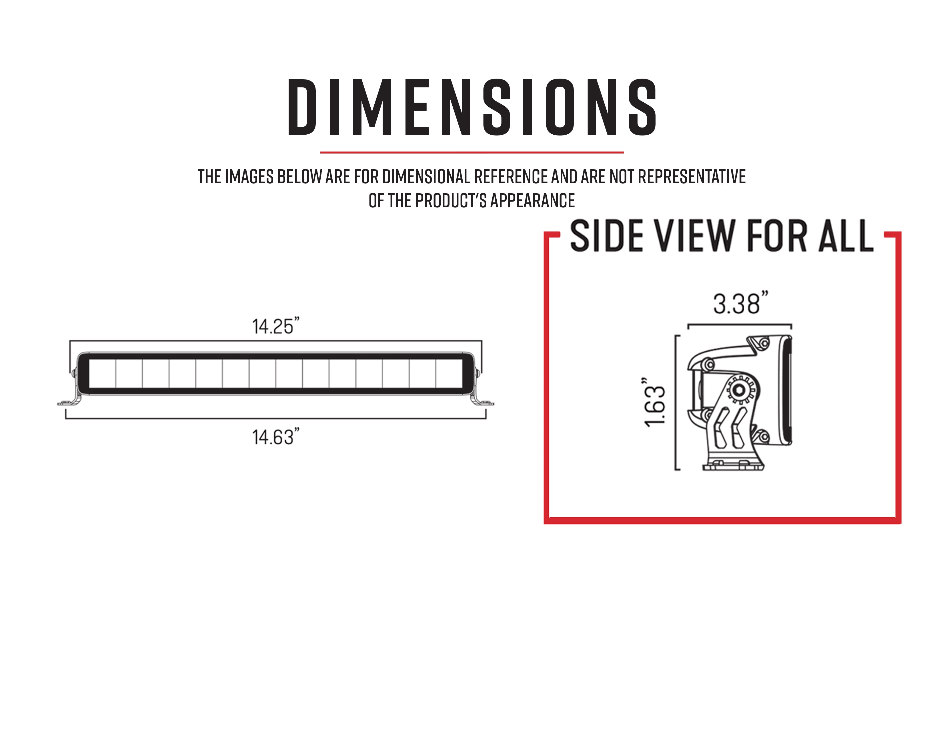 14" Single Row LED Light Bar - SRS14, 10-10006
