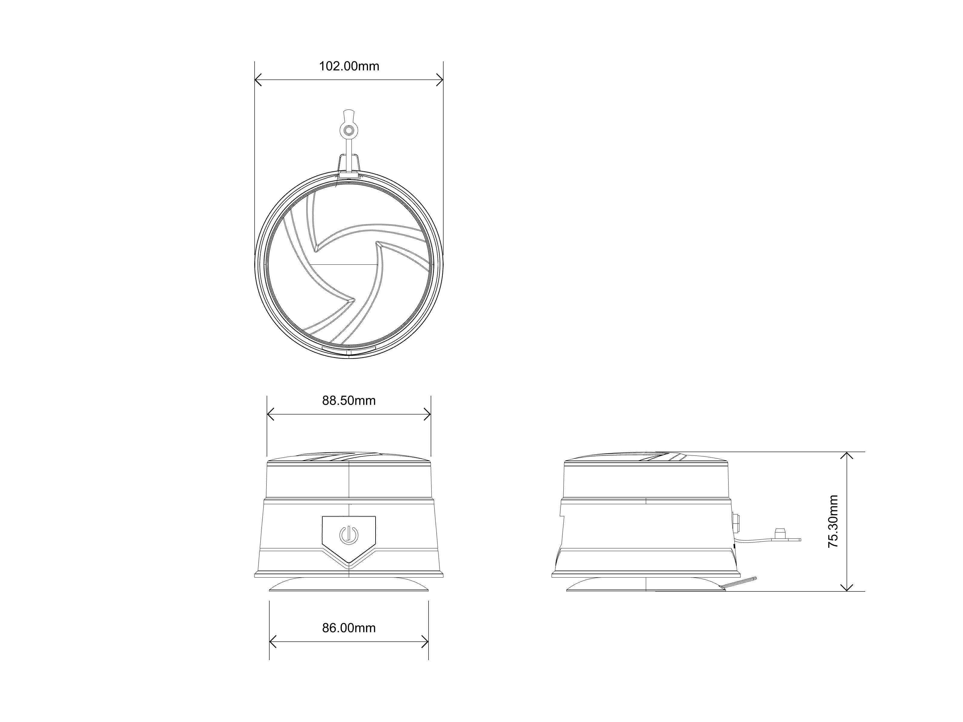 SAE J845 Compliant Rechargeable Warning Beacon, 10-20149