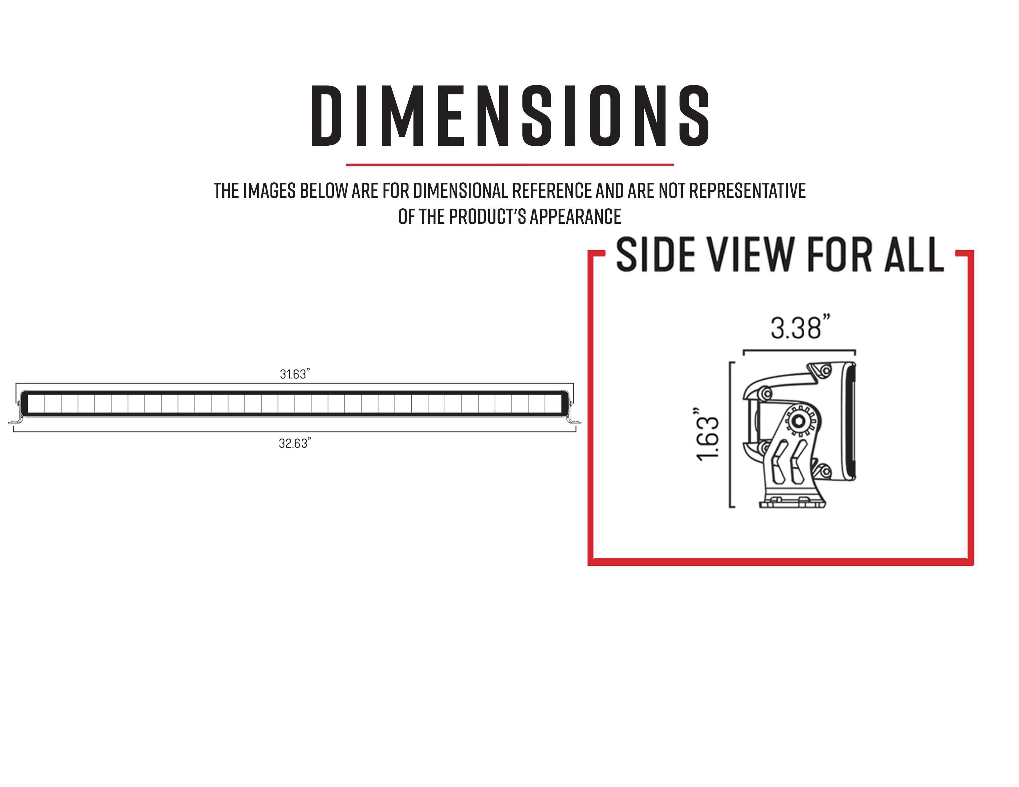 32" Single Row LED Light Bar - SRS32, 10-10009