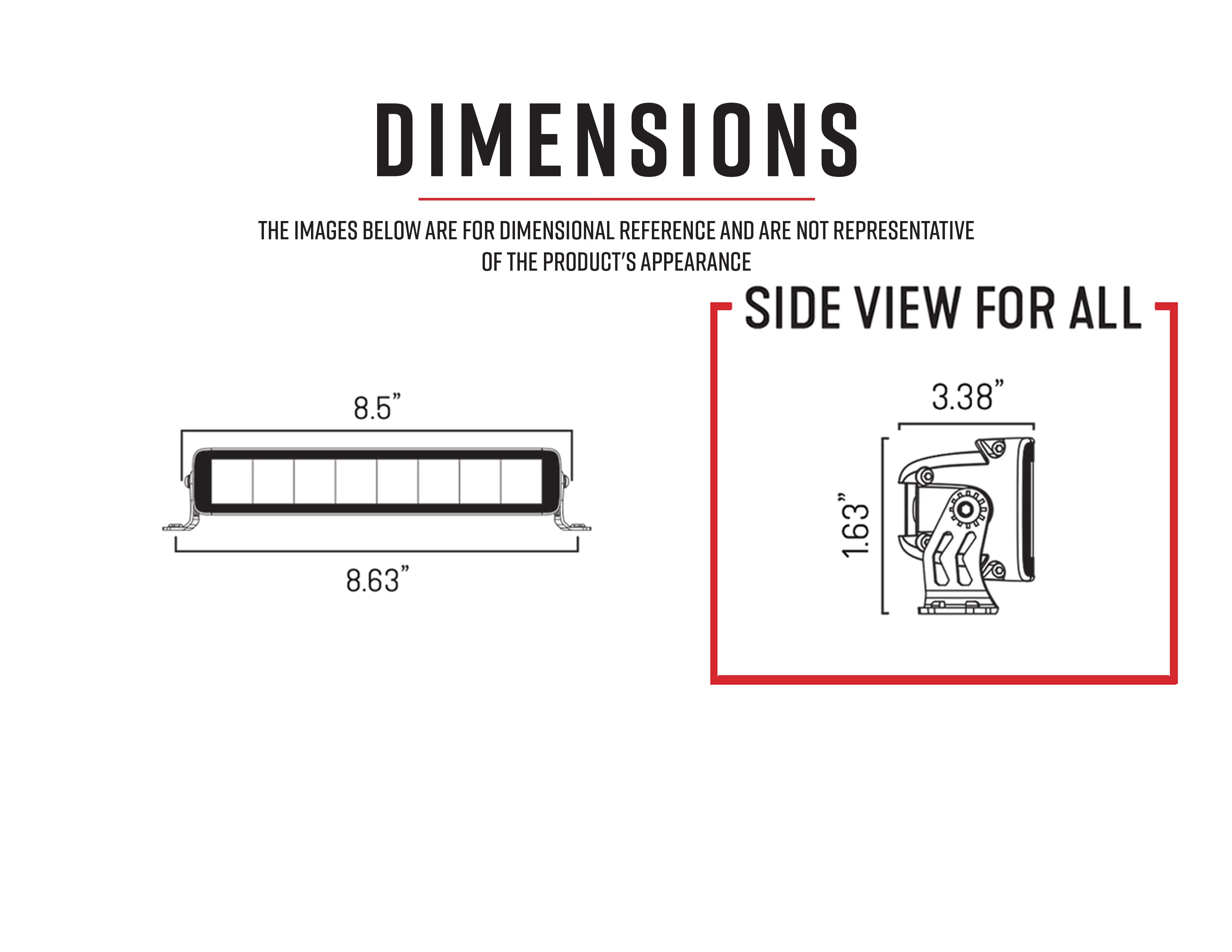 8" Single Row LED Light Bar - SRS8, 10-10005