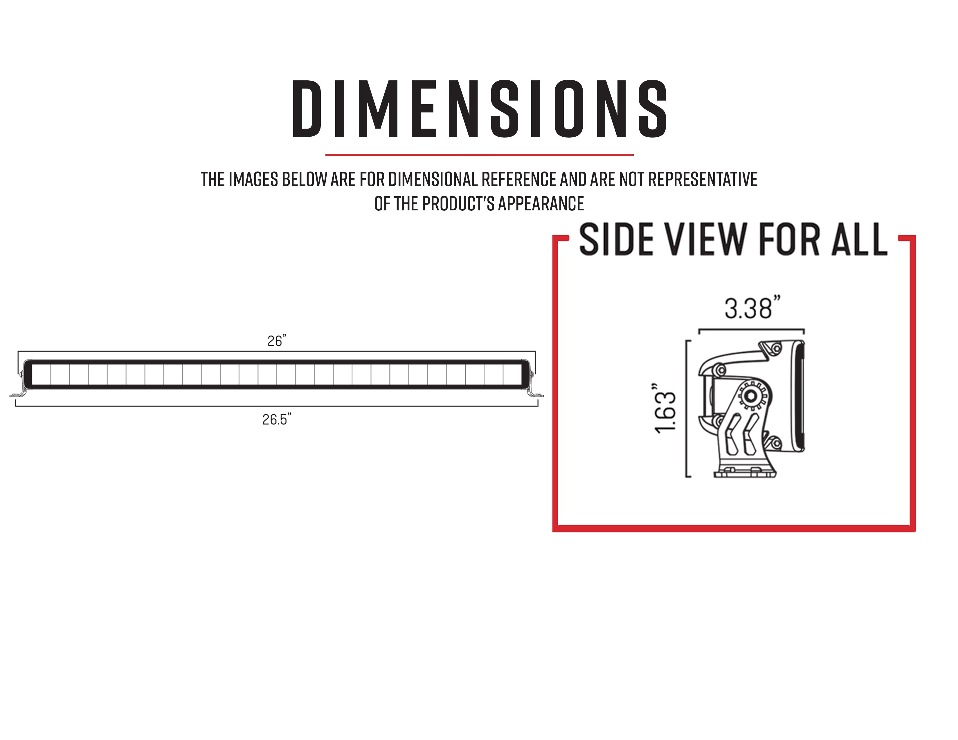 26" Single Row LED Light Bar - SRS26, 10-10008