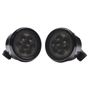 **SALE!! Jeep Wrangler Grille Turn Signal LED Lights-Smoked-PAIR **30 DAY WARRANTY
