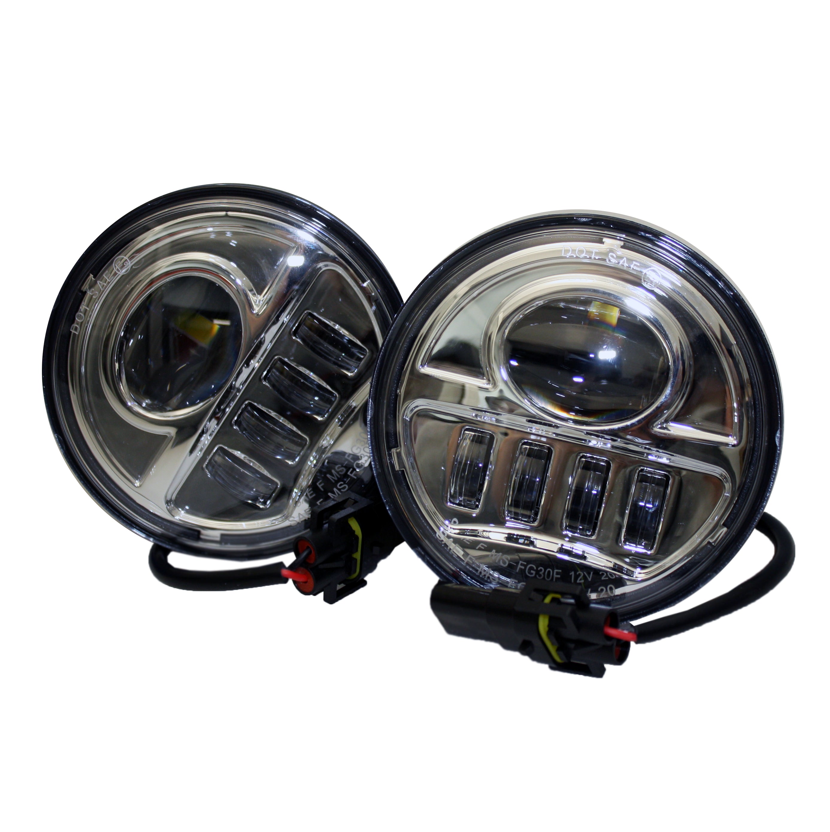 4.5" DOT Compliant Motorcycle LED Driving Lights, 10-20211 & 10-20212