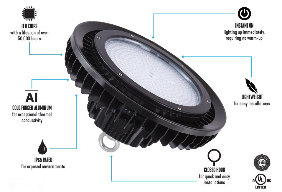 150W High Bay LED Light, 15-6000