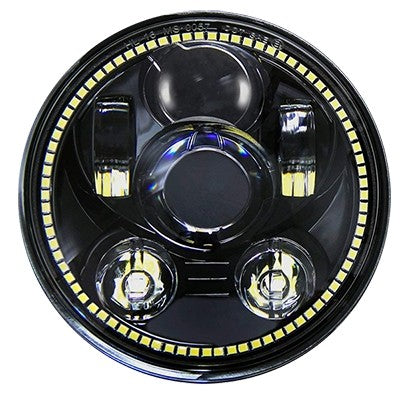 5.75" DOT Compliant Motorcycle LED Headlight w/ DRL Halo, 10-20209 & 10-20210